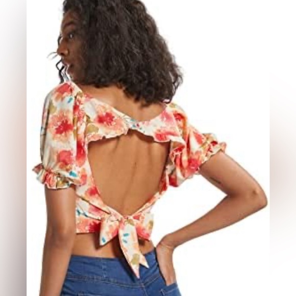 Sonia Betro open back crop top size Medium NWT - Picture 2 of 5